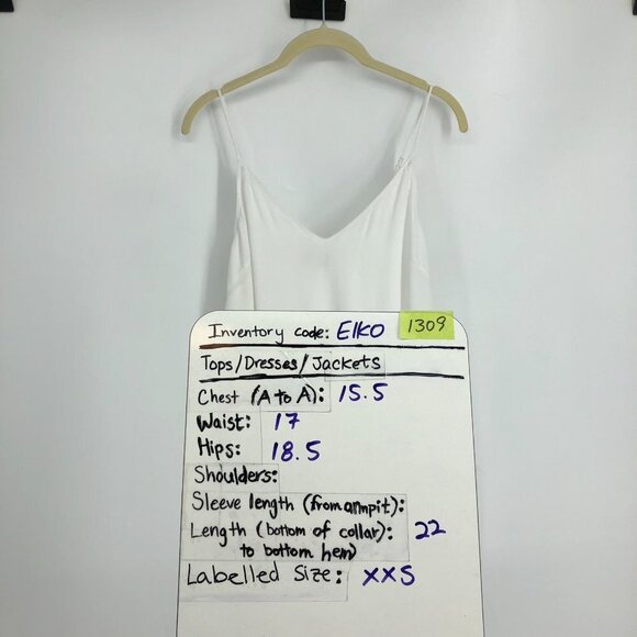 Aritzia Wilfred Free White Vivienne Dress Flowy, camisole mini  dress size XXS - Picture 15 of 16